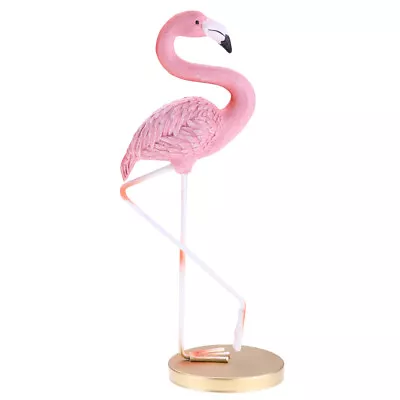 Pink Standing Flamingo Birds Statue Ornament Figurine Figure Decoration Ornament • £8.51