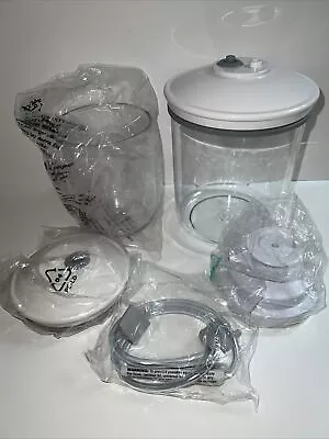 Food Saver Snail Vacuum Seal Canisters 2 50 25 & Tube Accessory + Mason Jar • $29.95