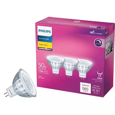 Philips Classic Glass 50W Equivalent Bright White MR16 GU5.3 LED Floodlight • $27.50