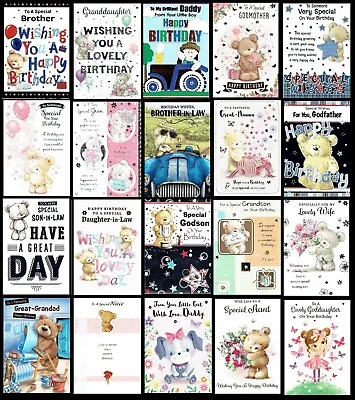 QUALITY CUTE BIRTHDAY CARDS ~ ONLY 99p Each Card ~ SOMETHING FOR EVERYONE • £0.99