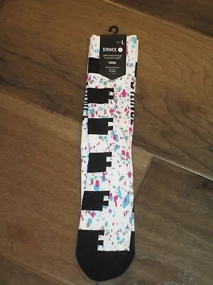 Stance Dwyane Wade Collection Splatter Crew Socks Size Large • $14.95