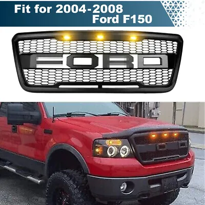 Grill  For 2004-2008 Ford F150  Raptor Style Bumper Grill Mesh W/ Letters Black • $107.99