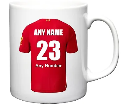 Liverpool Football Club Mug Personalised With Your Own Number And Text Xmas Gift • £10.95