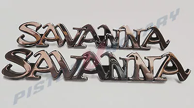 SAVANNA 2 BADGES (pair) New  For RX3 RX-3 Rotary Mazda 13B 12A S102A S124A • $89.95