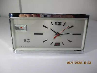 Vintage  Hero Chinese Wind Up Alarm Clock Modernist 60s 70s • £24.95
