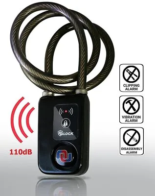 Nulock Alarmed Keyless Bluetooth Smart Bike/Motorcycle/Gate Lock Splash-proof • $47