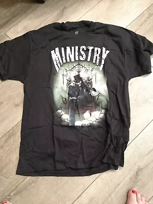 Ministry Tour Tshirt Black Hanes Large 2015   FREE SHIPPING • $27