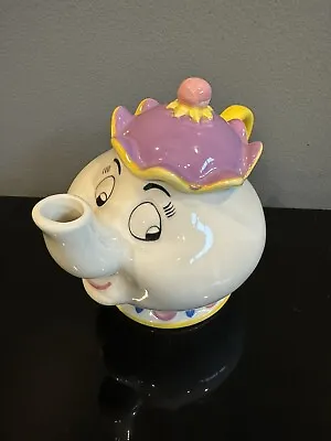 Vintage Disney Beauty And The Beast Mrs Potts Teapot Ceramic Treasure Craft USA • $31.85