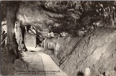 $2.49 • Buy Entrance Avenue Caverns Of Luray VA Postcard J D Strickler Antique