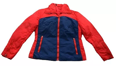 Mens Vintage 70s Red Blue Zipped Ski Jacket Anorak Retro X Small 34  Chest • £14.95