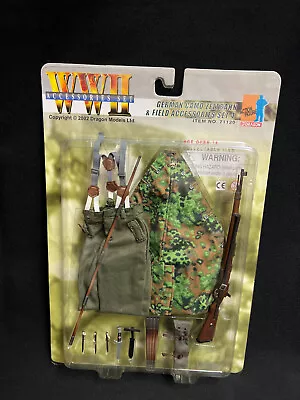 Dragon Models Wwii German Camo Zeltbahn & Field Accessories Set 4 Card • £28.50