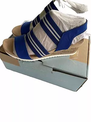 Life Stride Womens Velocity 2.0 Sunshine Blue Micron Platform Sandals 6.5 W • $21.95