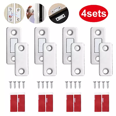 4X Strong Magnetic Door Closer Cabinet Catch Latch Cupboard Ultra Thin Closures • $5.89