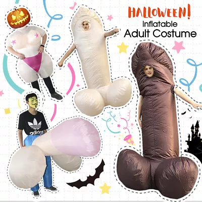 Inflatable Adult Costume Suit Fan Halloween Costume Party Funny Fancy Dress Part • $29.73