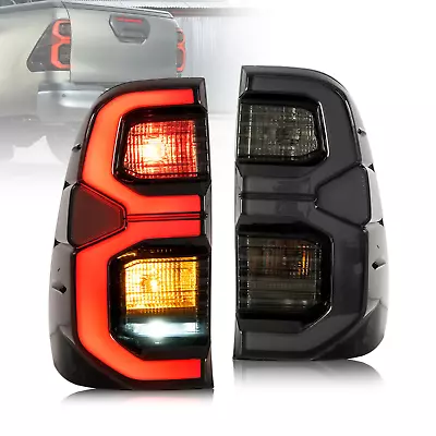 Smoke Black Tail Lights To Suit Toyota Hilux N80 2015-2023 Dualcab SR5 Rogue GR • $284.05