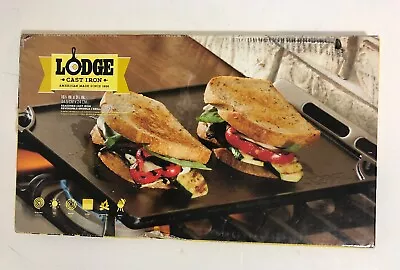 Lodge Cast Iron Reversible Grill/Griddle LDP3 16.75  X 9.5  NEW • $19.99