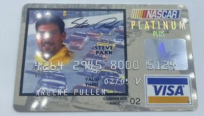 NASCAR Logo Platinum Plus Visa Steve Park Picture Style -EXPIRED VOID • $49.95
