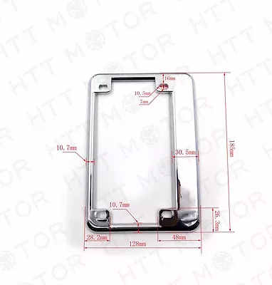 Chrome Motorcycle License Plate Frame For Honda Yamaha Harley Scooter Chopper • $11.87