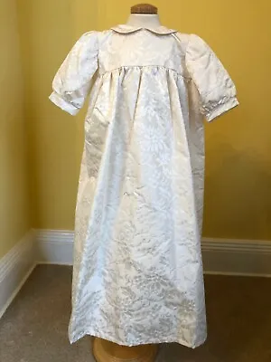 £110 • Buy Ivory Floral Silk Damask Christening Gown. Hand Made Original One Off