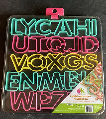 Annabel Karelia Alphabet Cookie Cutter Set 26 Piece Tray Recipe New  Sealed • £12.95