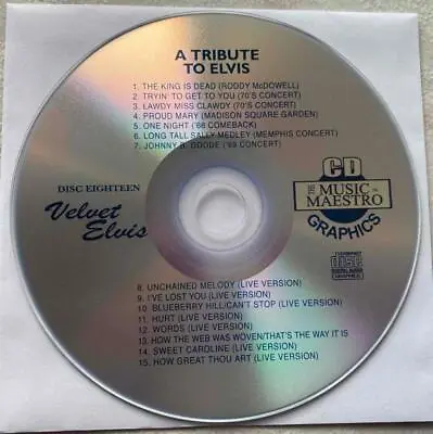 Elvis Presley Karaoke Cdg A Tribute To Elvis Vol 18 Music Songs Collection • $11.91