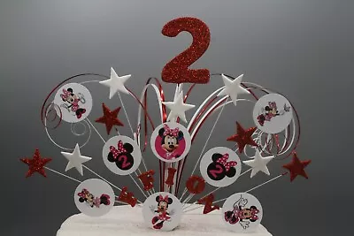 Mickey Mouse Cake Topper Decoration Stars On Wires 1st 2nd 3rd 4th Any Age 003 • £14.99