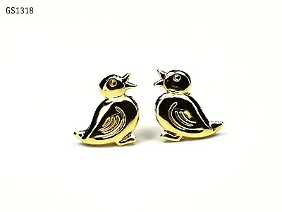 New 9ct Solid Gold Duck Earrings Kids Girls Stud UK Made Boxed (GS1318) • £23.99