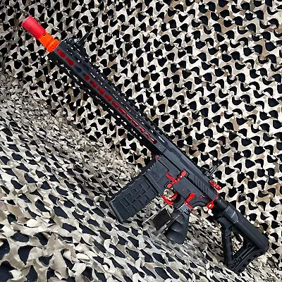 NEW G&G Armament CM16 SRXL Red Edition AEG Airsoft Gun - Black/Red  • $340