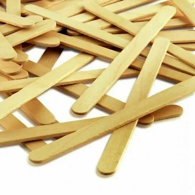 Wooden  Lollipop Sticks Natural Lolly Wood Ice Pop Kids Craft Building • £1.20