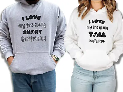 Short And Tall Adult Valentine Hoodie Valentines Day Gift Anniversary Gift • $41.07