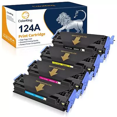 4 Color Toner Combo Set For HP LaserJet 1600 2600 2600n 2605 2605dnt Q6000A 124A • $74.59