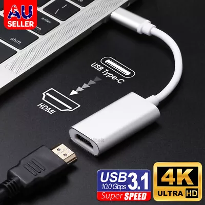 $9.45 • Buy USB-C To HDMI Adapter 4k 30Hz Converter Cable For Macbook IPad 10 Air Pro Mini 6