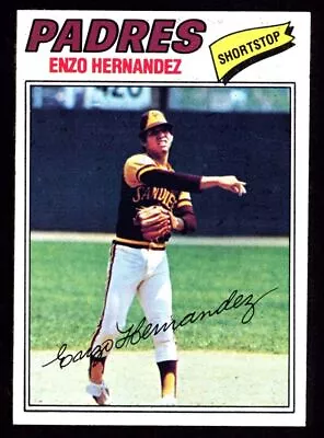 1977 Topps #522 Enzo Hernandez - San Diego Padres - NM - ID088 • $1.75