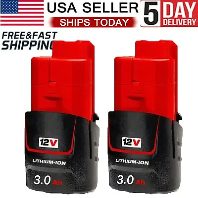 2Pack 3.0Ah For MILWAUKEE 48-11-2401 12V Lithium Ion Battery 48-11-2420 • $18.90