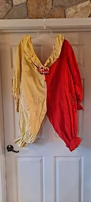 Vintage Handmade Youth Carnival Clown Suit Costume W/ Neck Ruffle 1960’s • $19.77