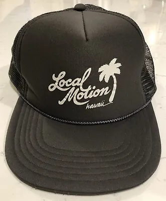 Vintage Trucker Hat Local Motion Hawaii Gray Snap Back • $12.99