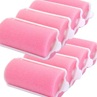£4.25 • Buy FOAM SPONGE CLIP IN HAIR ROLLERS X8 Sleep Curlers Wave Styling Curl 30mm Large 