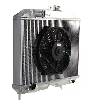 3Row Performance Radiator+10 Fan For41-52 Jeep Willys M38 CJ-2A CJ-3AMB L4 L6 MT • $169.99