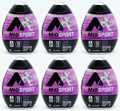  6 Mio Sport ARCTIC GRAPE Liquid Water Enhancer Drink Mix Drops B Vitamins • $49.99