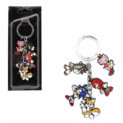 5 Pcs. Sonic The Hedgehog 1  KeyChain Set - SONIC TAILS KNUCKLES SHADOW AMY New • $12.05