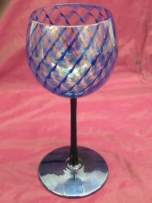 Randy Strong 9/1978 #821 Studio Art Glass Balloon Wine Stem Goblet 8 5/8  • $100