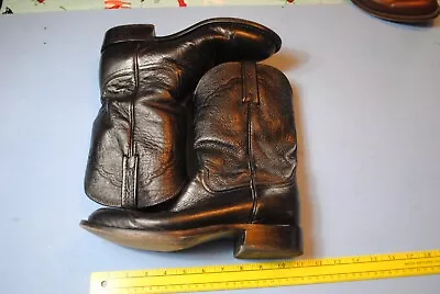 Lucchese Men's Black Lonestar Calf Leather Western Roper Boots Size 8D • $125.55