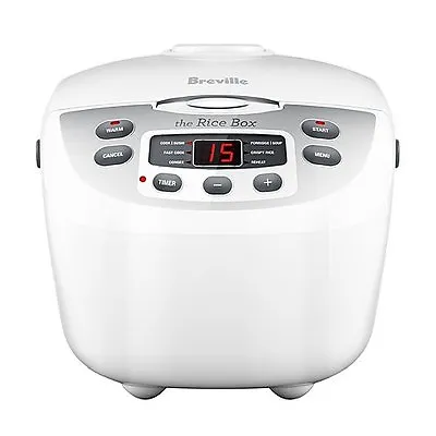 $139 • Buy Breville BRC460WHT The Rice Box™ 10 Cup 900W Programmable Rice Cooker & Steamer