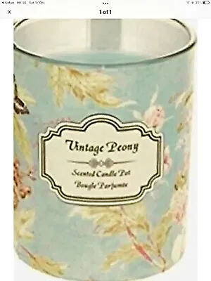 £10.65 • Buy Set Of 3 Peony Scented Duck Egg Blue Floral Vintage Style Glass Jar Candle