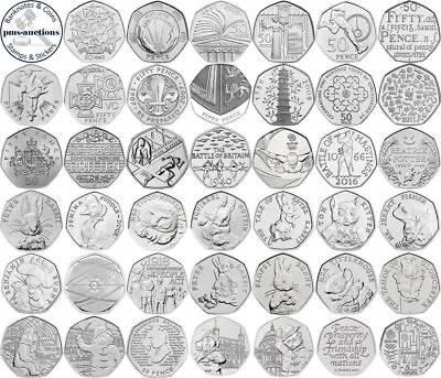 Various Uk Gb Commemorative 50p Fifty Pence Coins - Select From List 1998-2022 • £3