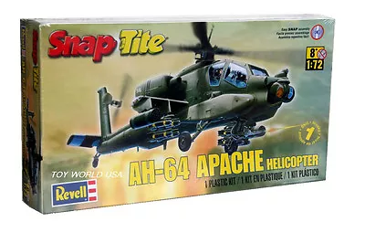 Revell Snap Tite Model Kit AH-64 Apache Helicopter 1:72 Scale • $28.17