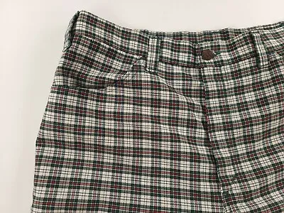 Vintage Levi's Gentleman's Jeans Men's Size 34x26 Plaid Flare Pants Green Red • $99.99