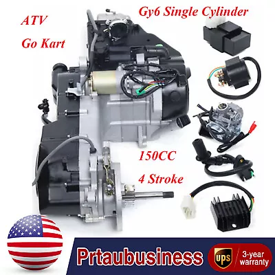 150CC 4 Stroke Long Case Complete Engine GY6 Single Cylinder Scooter ATV Go Kart • $331.55
