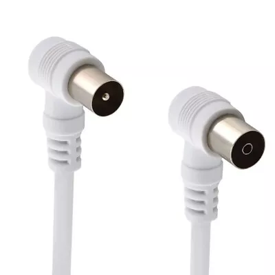 £3.25 • Buy 3m Coax Right Angle Male To Female TV Aerial Extension Double Shielded Cable