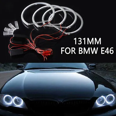 Angel Eyes Light Non Projector Car Headlight LED CCFL Halo Rings Kit For BMW E46 • $27.99